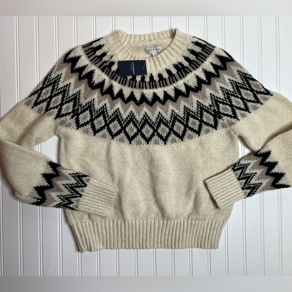 Lucky Brand Sweaters - Lucky Brand Pullover Sweater Womens Nordic Fair Isle Knit Medium NEW